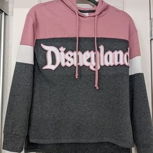 Disneyland pink and gray pullover hoodie sweatshirt XS